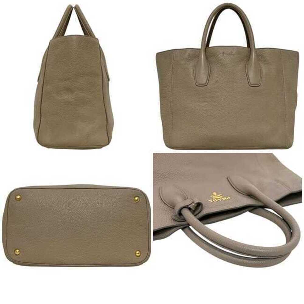 Prada texture Daino Vitello bag tote Brown pebbled distinctive Brown